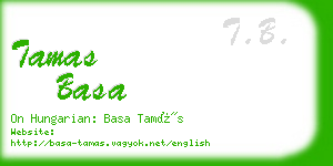 tamas basa business card